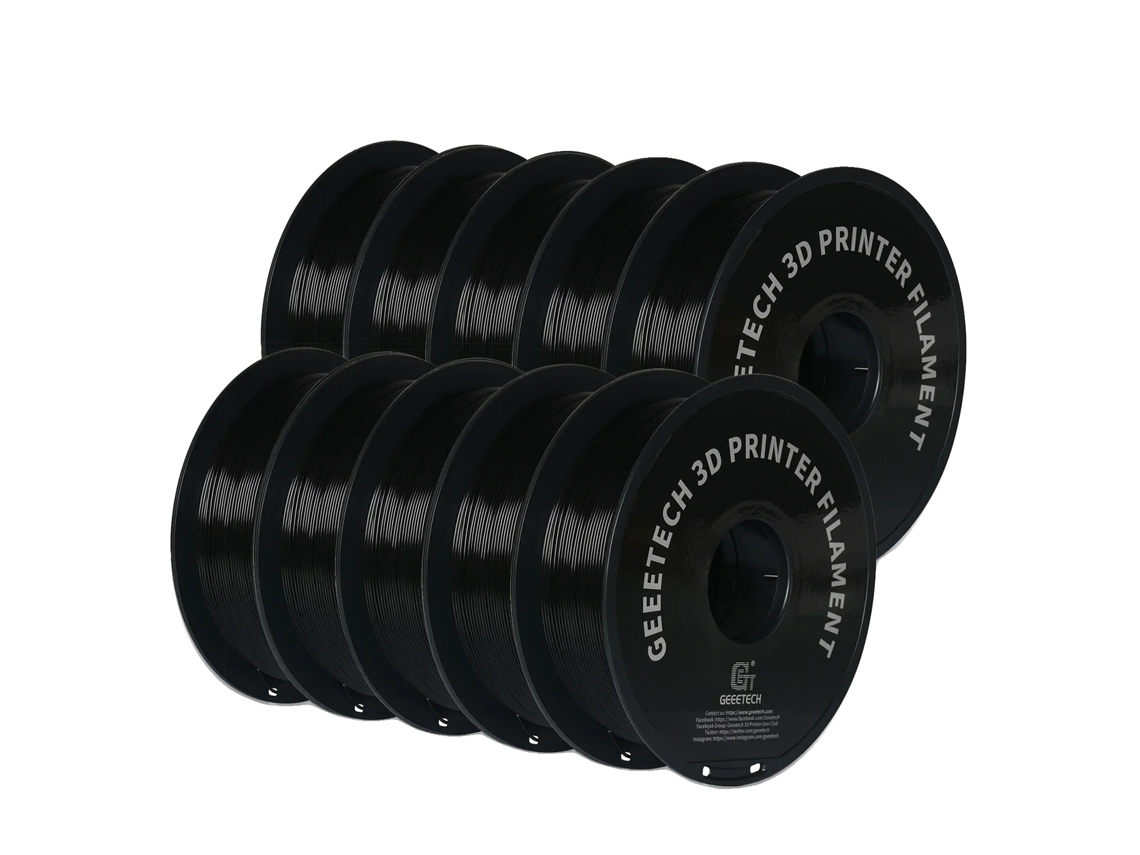 Filamento 3D biodegradável, acabamento sedoso, PETG preto, 10 kg OEM