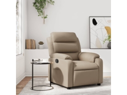 Vidaxl Poltrona Reclinável Couro Artificial Cor Cappuccino