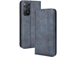 Capa Note Protetora Compartimento para Xiaomi Redmi Note 11 Pro 4G/5G Eu HONGWE. Textura Macia Retro