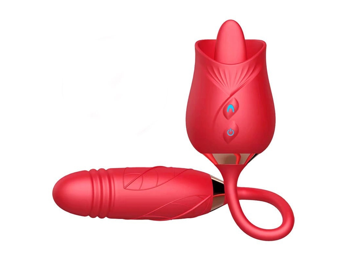 2 em 1 Vibrador Feminino Rosa Brinquedo Sexual Ponto G Vibrador Companheiro Brinquedo Prazer Estimulador Vermelho Cuich
