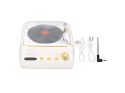 Caixa de Som Bluetooth LAXISCREED Branca Design Retro