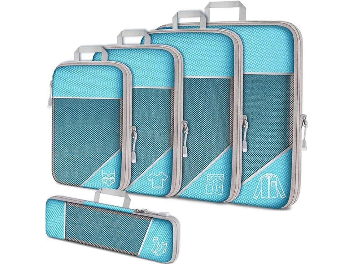 Conjunto De 5 Sacos Para Guardar Roupas Comprimidas, Ultraleves E Expansíveis, Ideais Para Viagens. Siurn