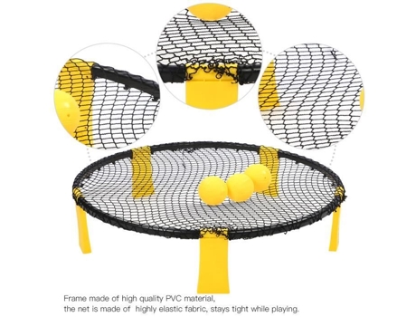 Spikeball Mini Conjunto de Jogos de Vôlei de Praia com Inflador para Festa de Lazer e Entretenimento Fitness-Dica DUOKON