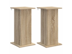 Conjunto 2 Suporte Moderno Para Plantas Vidaxl Castanho Derivados De Madeira (30,5 X 30 X 60,5 Cm)