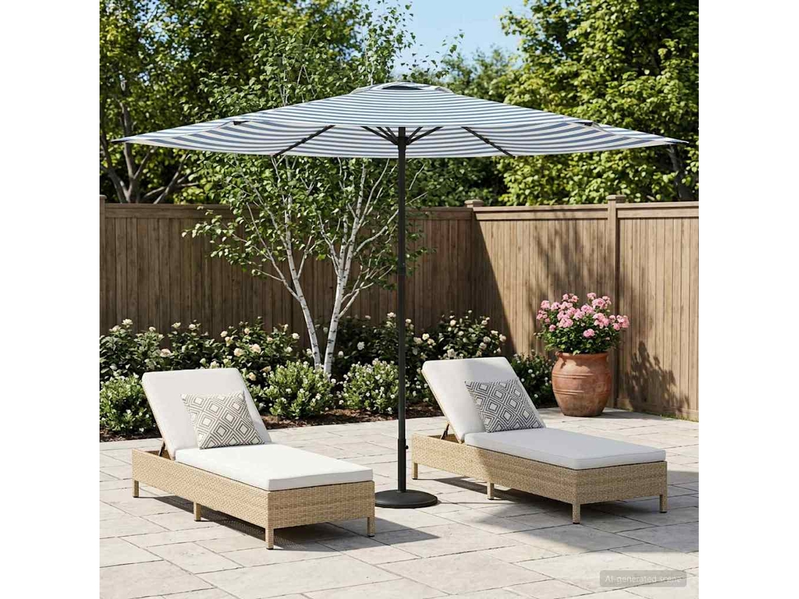 Vidaxl Guarda-sol De Jardim 300 X 300 Cm Poliéster Retangular