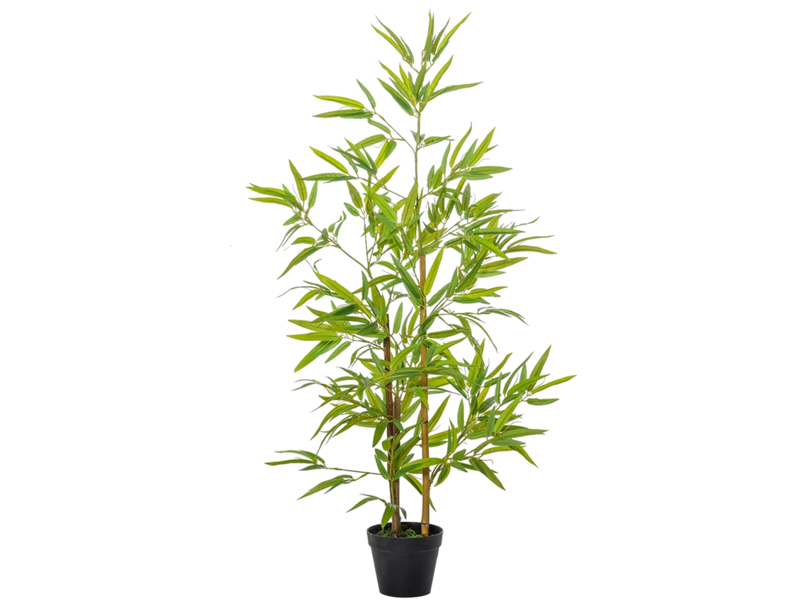 Planta De Bambú Artificial No Vaso 120cm Decorativa Para Interior E Exterior Casa Sala De Estar Escritório Verde