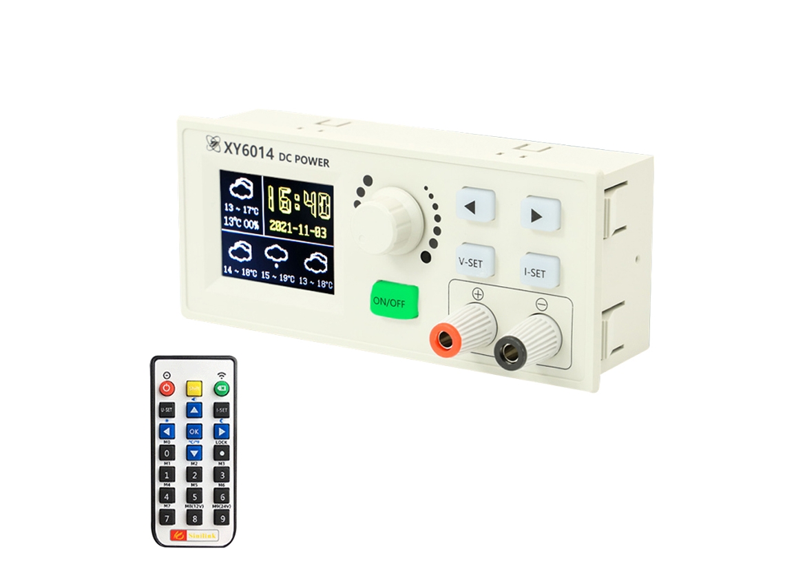 Módulo de fonte de alimentação CC controlada numericamente, conversor buck de 900 W CC/CV com voltímetro.