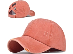 Boné Masculino, Chapéu Feminino, de Beisebol Ajustável com Abertura para Rabo Cavalo em Algodão Lavado Alta