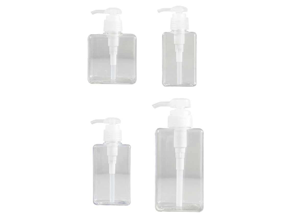 Unidades Bomba Para Loção, Dispensador De Sabão Líquido, Plástico Recarregável Formato Quadrado, 100ml150ml250ml450ml
