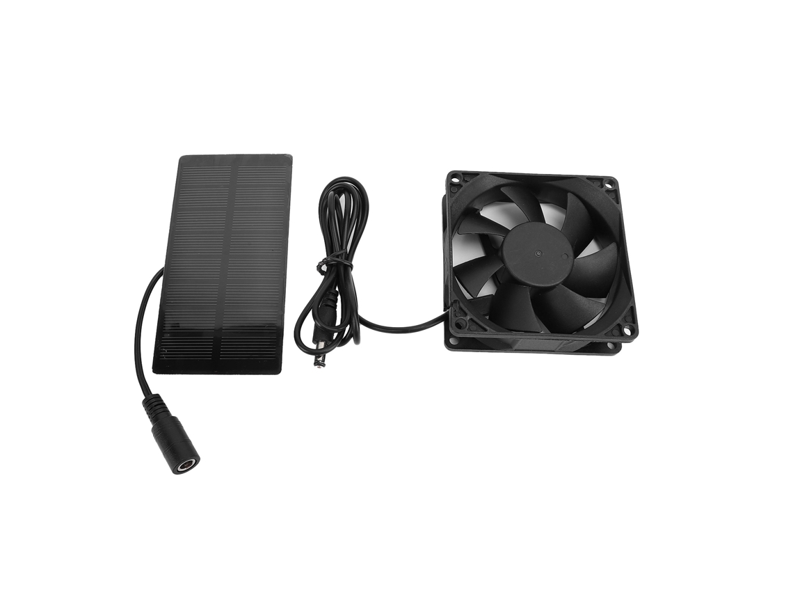 Kit Exaustor Solar 0.8W Silencioso para Barraca e Barco Primerox