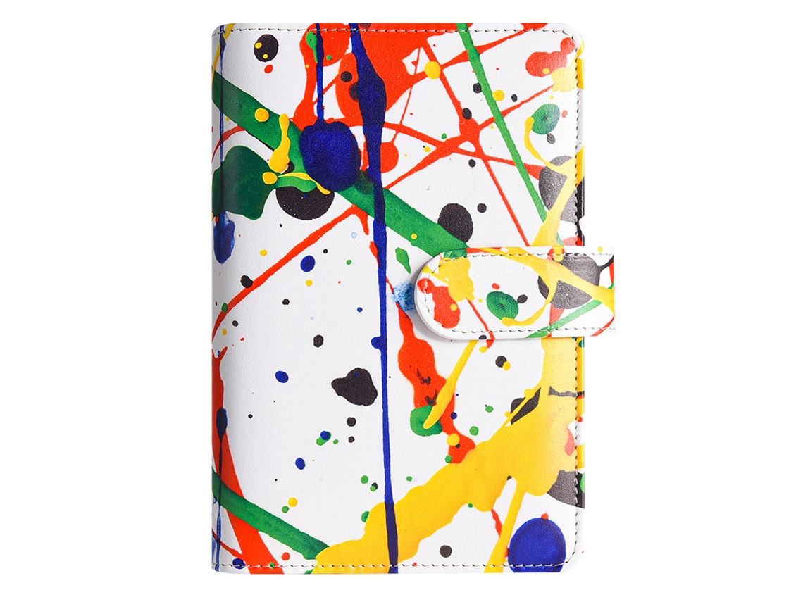 A6 Pu Leather Refillable Binder With Index Tabs Cash Savings Budget Planner, Single Cover Spray Finish 1