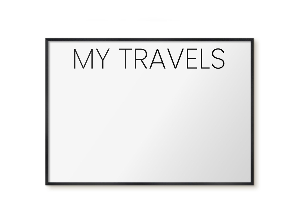 Magnetic Wall Board My Travels For The Office Espelharte (100x70 Cm)