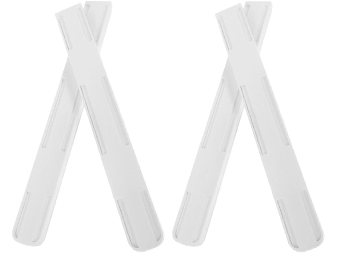 Corrediças Para Gaveta Sewacc, 4 Peças, Reforçadas, Com Mecanismo De Deslizamento Suave, Em Material Branco Hips