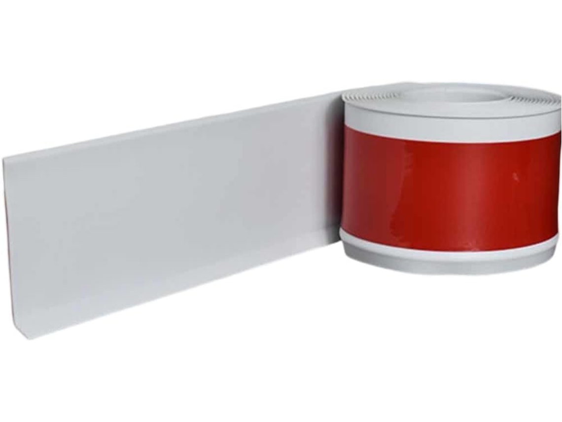 Rodapé Impermeável Em Pvc 4x8 - X Cm - Autoadesivo E Flexível - Para Pisos E Paredes