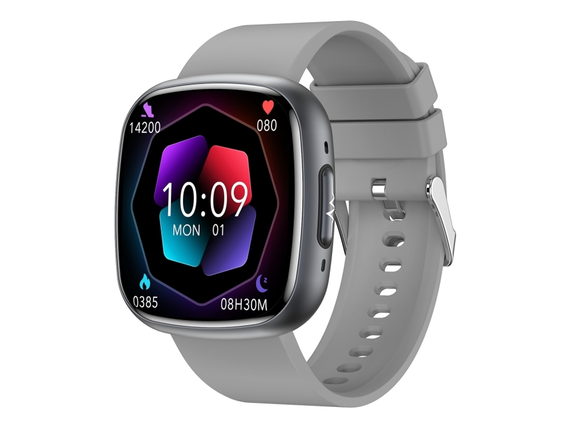 Smartwatch Com Tela Quadrada Ips De 1,75 Polegadas, Monitoramento De Ecg/glicemia (cinza)