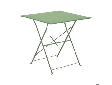 Mesa Quadrada De Jardim Em Aço 70 Cm Cuba Amêndoa Proloisirs