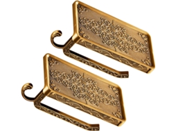 Porta Papel Higiênico Showeroro Com Design Elegante Europeu Vintage E Prateleira De Alumínio Dourado Para Banheiros