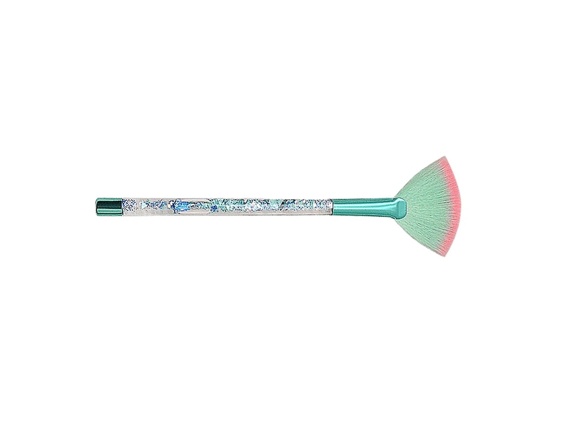 Pincel De Maquiagem Em Formato De Leque, Pincel Durável Para Pó Solto, Para Mulheres, Noivas, Senhoras, Verde Everley891