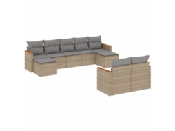 Garden Sofa Set, Garden Sofa Sets Vidaxl Bege Rattan / Vime (n/a)