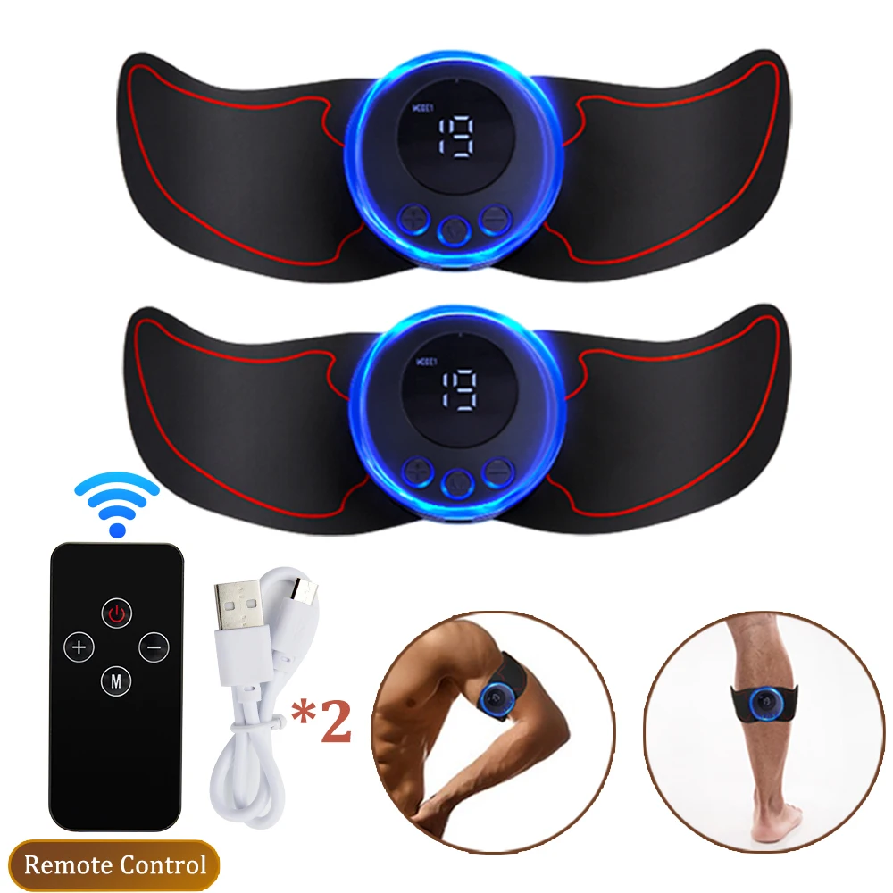 Estimulador Muscular Elétrico Ems, Adesivos De Fitness Para Músculos Abdominais, Massageador Corporal Recarregável, Emagrecedor, Sem Fio, Tela Lcd,