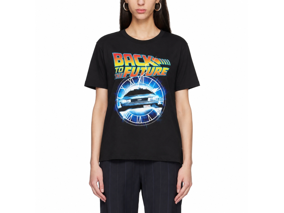 Rockinstone Back To The Future Movie Out Of Time Black Adult T-shirt Size:xxl