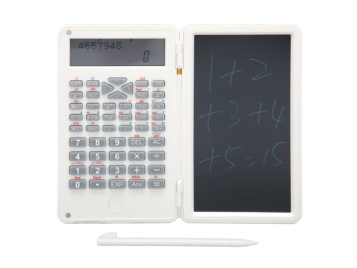 Calculadora Científica Portátil Com Bloco De Notas Lcd 10 Dígitos