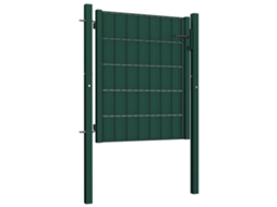 Portão De Cerca 100x81 Cm Pvc E Aço Verde Wsd532567 Lovely Home