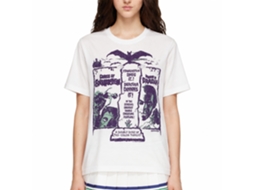 Rockinstone Horror Movies Double Creature Feature White Adult T-shirt Size:l