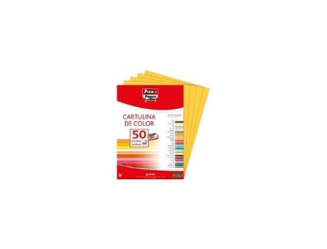 Livro Paq/50 Cartulinas Fixo A4 180g. Amarillo Canario De Desconocido (espanhol)