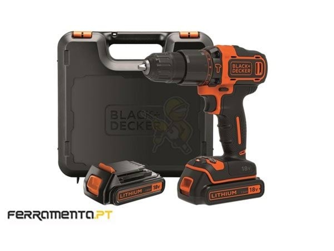 BLACK+DECKER Berbequim com Percussão 18V BDCHD18KB-QW