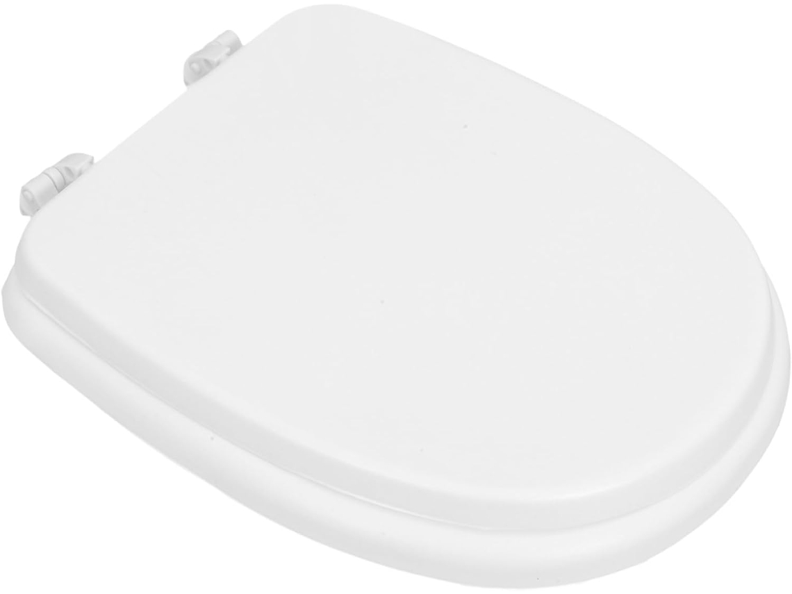 Assento Sanitário Acolchoado Branco Com Assento De Espuma Espessa E Tampa Macia Extensível.