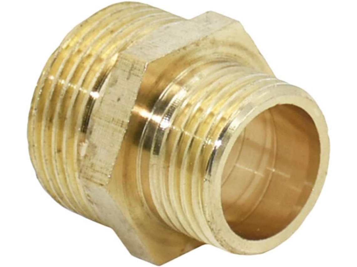 Adaptador para Conector de Jardim, Rosca Externa 1/2" a 3/4" em Latão | S/MARCA