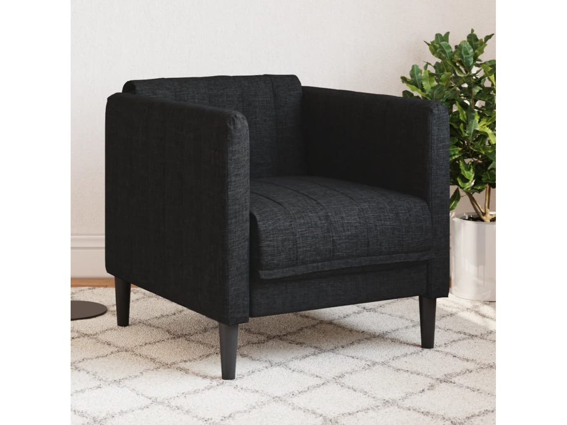Vidaxl Poltrona Tecido Preto