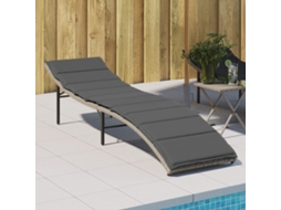 Vidaxl Espreguiçadeira Com Almofadão 55x199x50 Cm Vime Pe