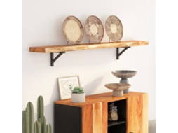 Vidaxl Prateleira De Parede Retangular 140x20x3,8 Cm Acácia Maciça