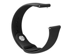 Cinto de silicone para Garmin Active 3, respirável, preto, 20mm