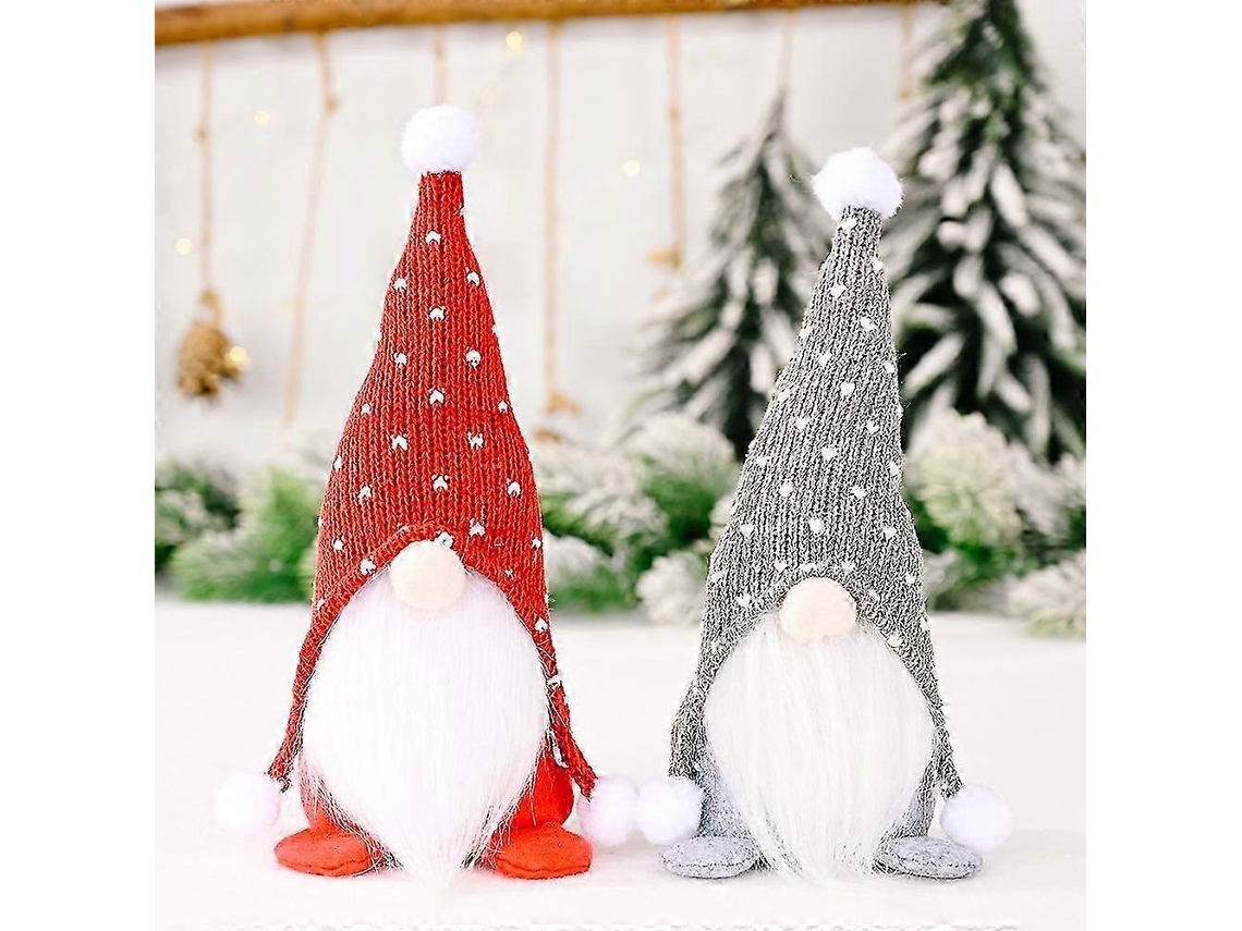 Boneco De Natal Sem Rosto De Peluche Para Decoração
