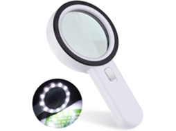 Lupa 30x, Lupa Grande com Luz, Iluminação Led BRILVIBERA