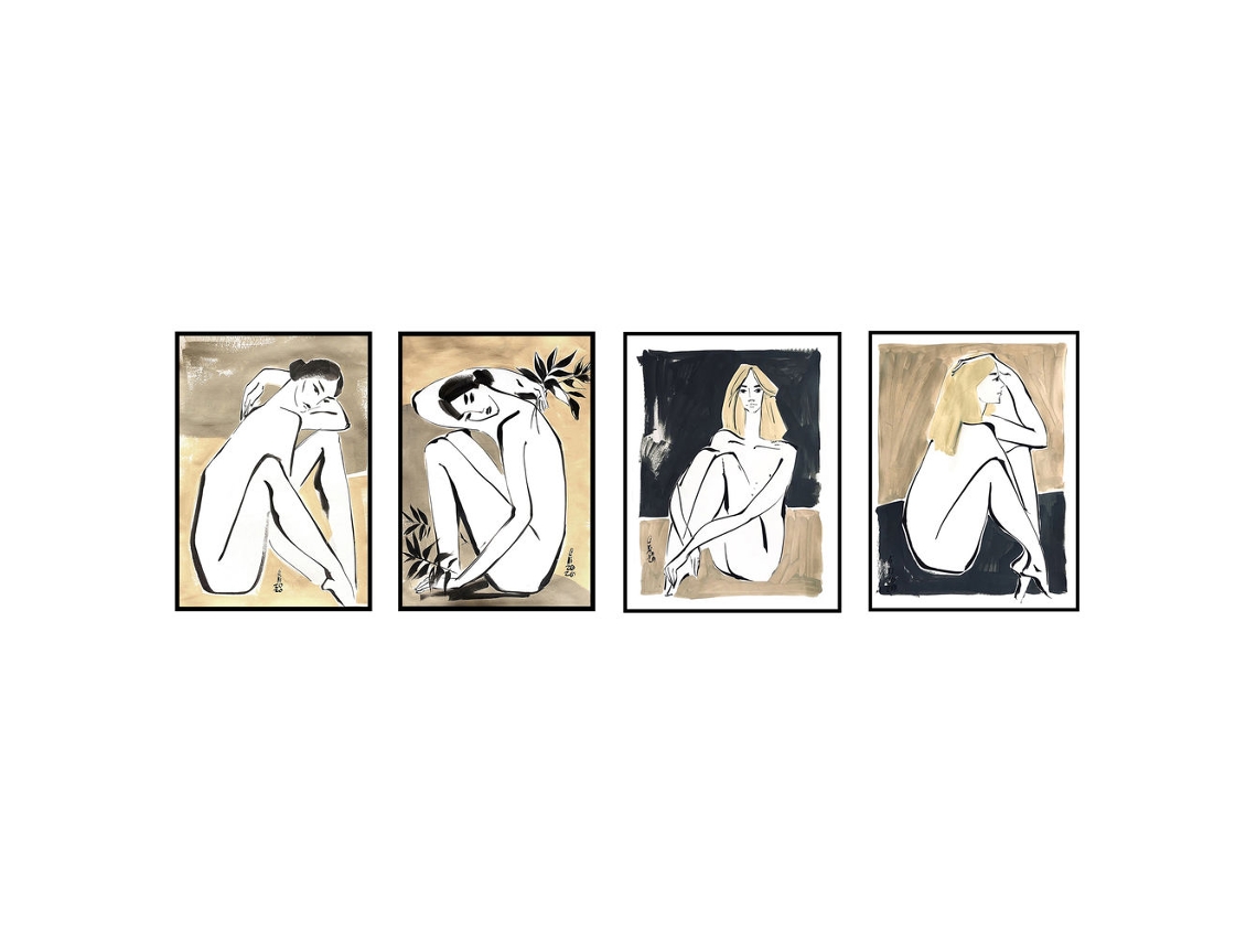 Quadro DKD HOME DECOR Lady (52.5 x 3.5 x 72 cm)