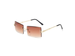 2026-gafas De Sol Rectangulares Sin Marco Para Mujer Moda Cuadradas Ultraligeras Uv400