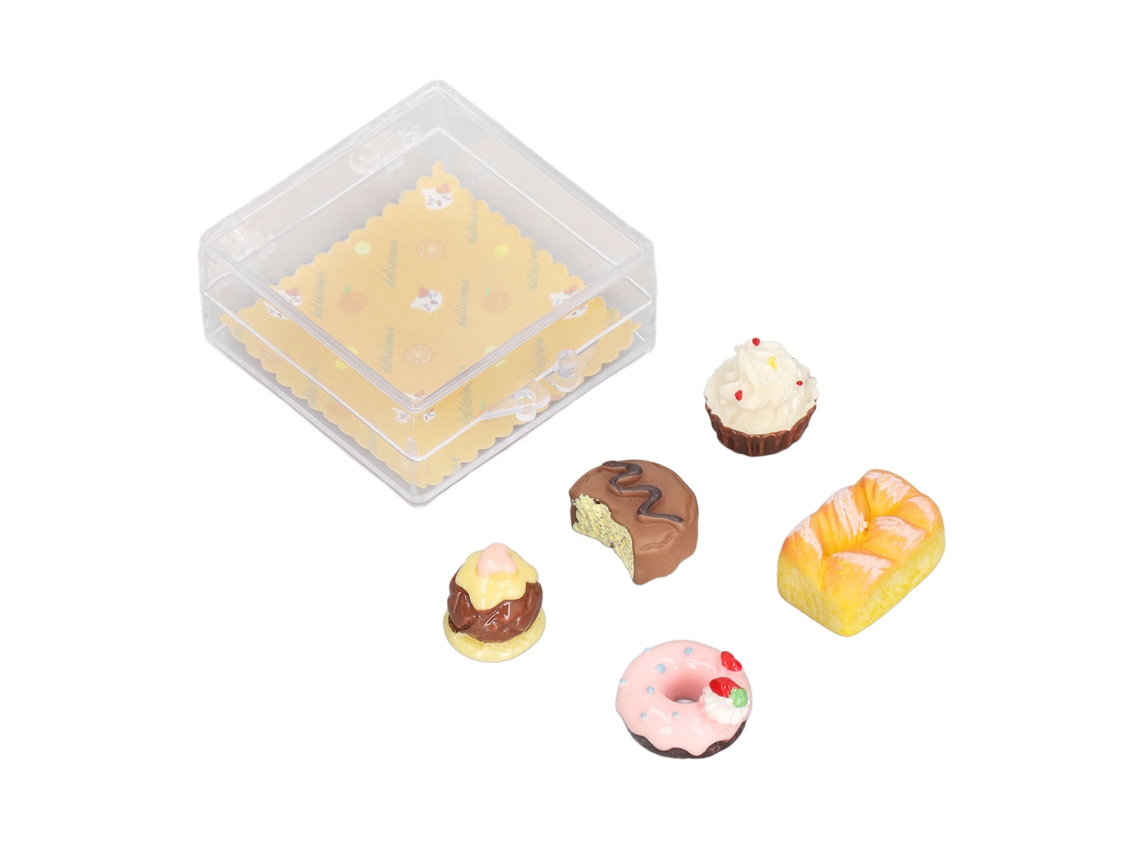 Ats conjunto de Sobremesas em Miniatura para Casa de Bonecas 1:12, Comida Simulada Pequena e Portátil, Acessórios para Casa de Bonecas 1:12 Tipo a
