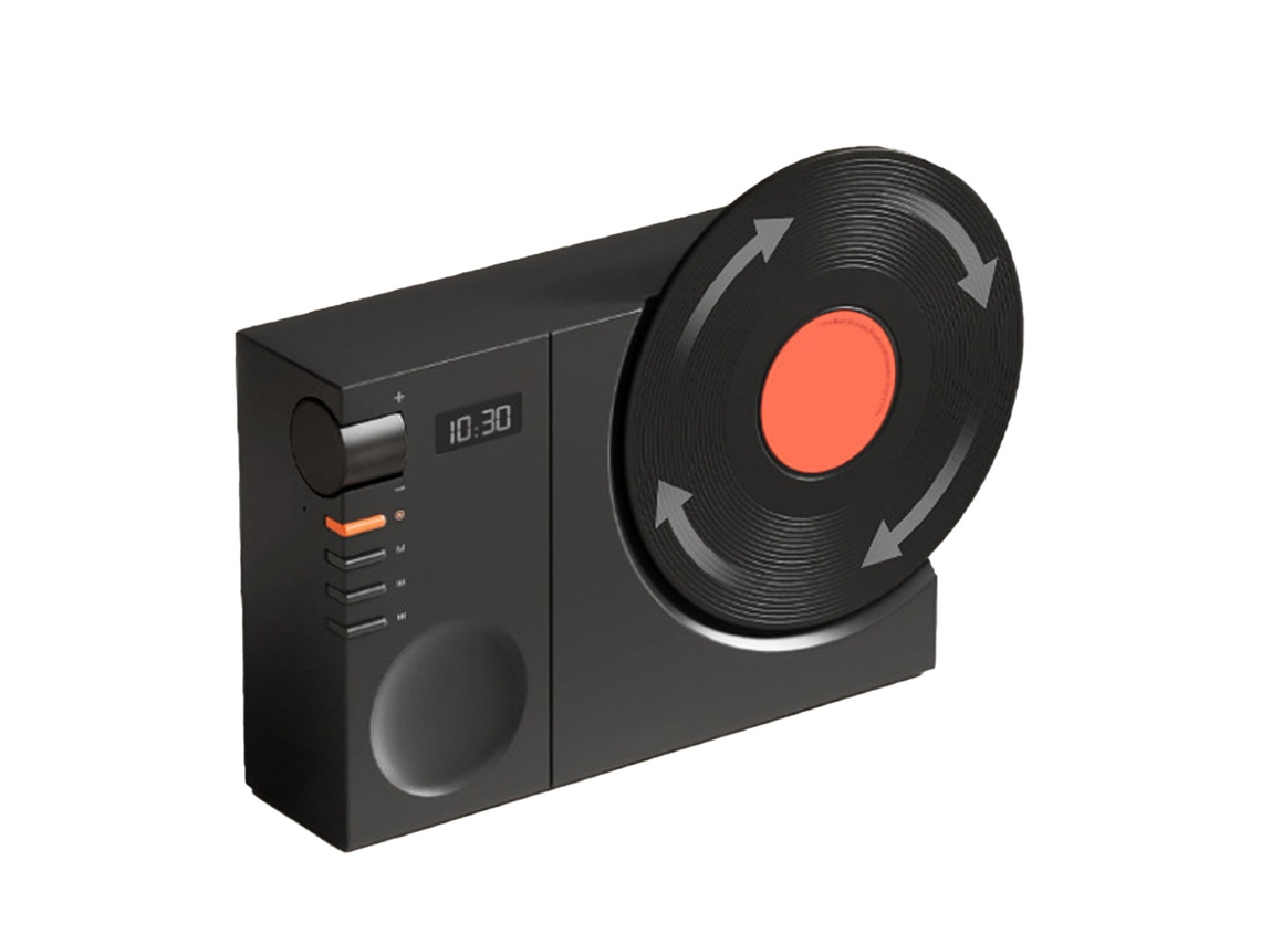 Toca discos Vintage Bluetooth LAXISCREED com Relógio