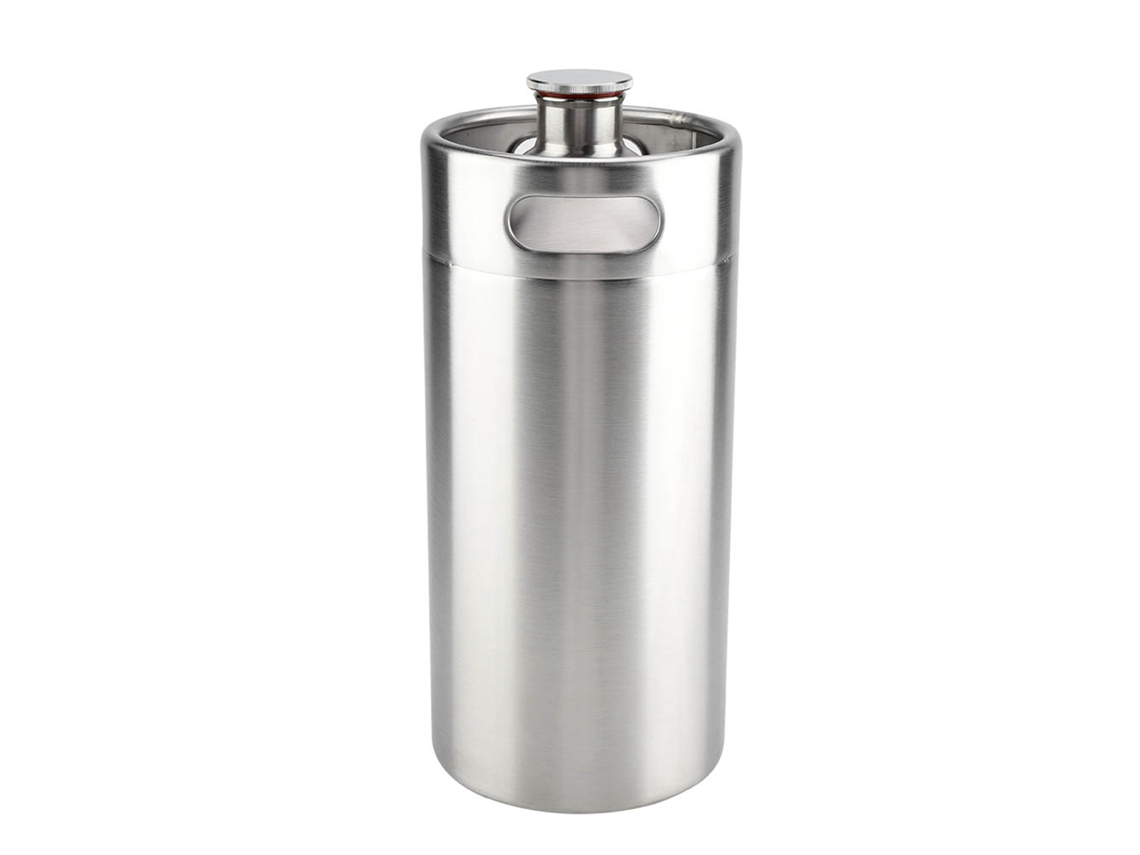 Barril De Cerveja De Aço Inoxidável Mini 4l Com Tampa Espiral Prática Para Casa E Hotel
