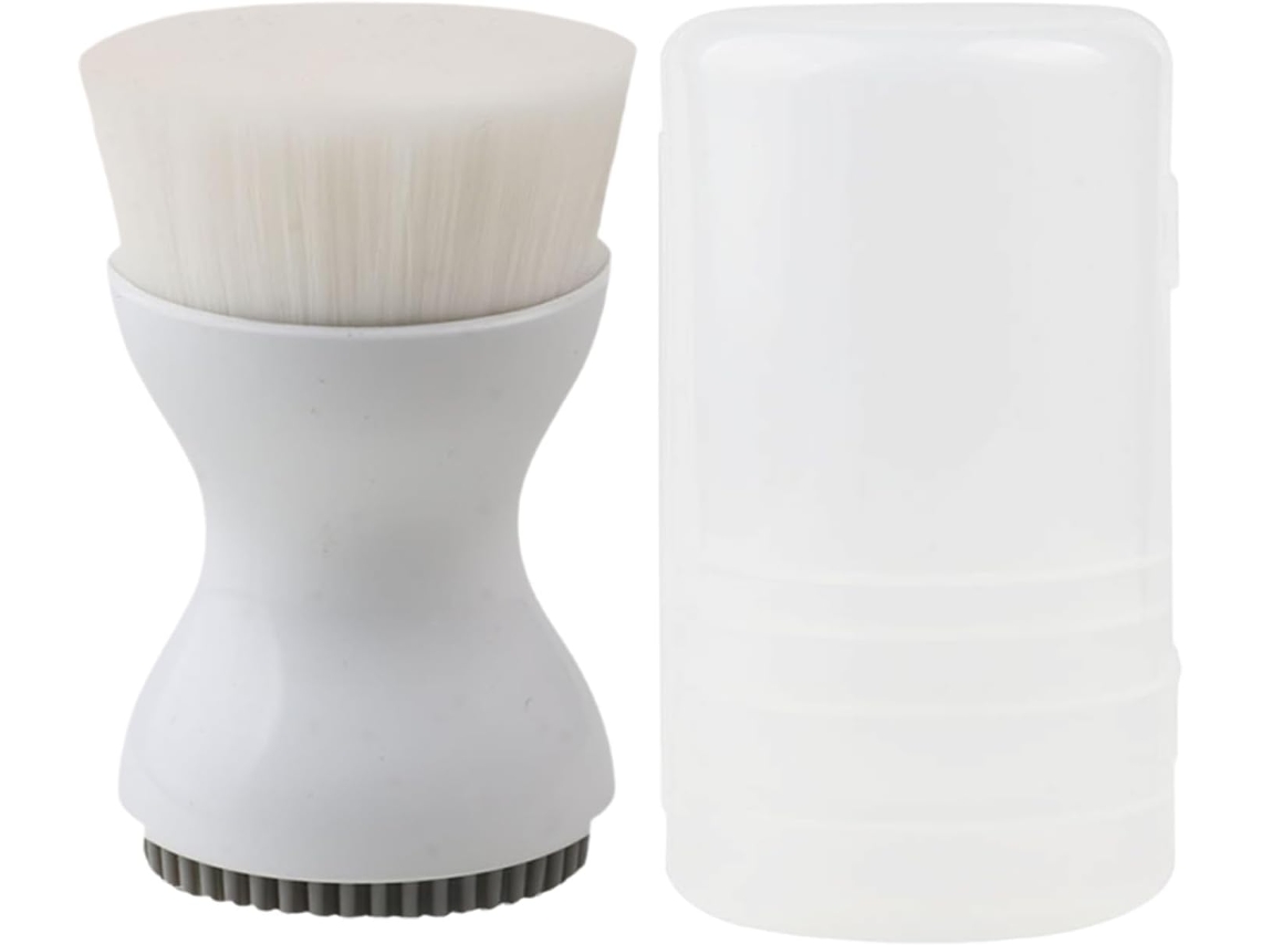 Escova De Silicone Macia De Dupla Face Para Esfoliação Facial De 7,1 Cm