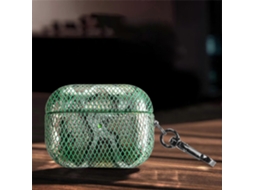 Capa De Fone De Ouvido De Pele De Cobra J01 Mesh Para Airpods Pro, Verde Chennnls