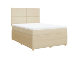 Box Spring Bed, Box Spring Beds Vidaxl Creme Tecido (140 X 200 Cm)