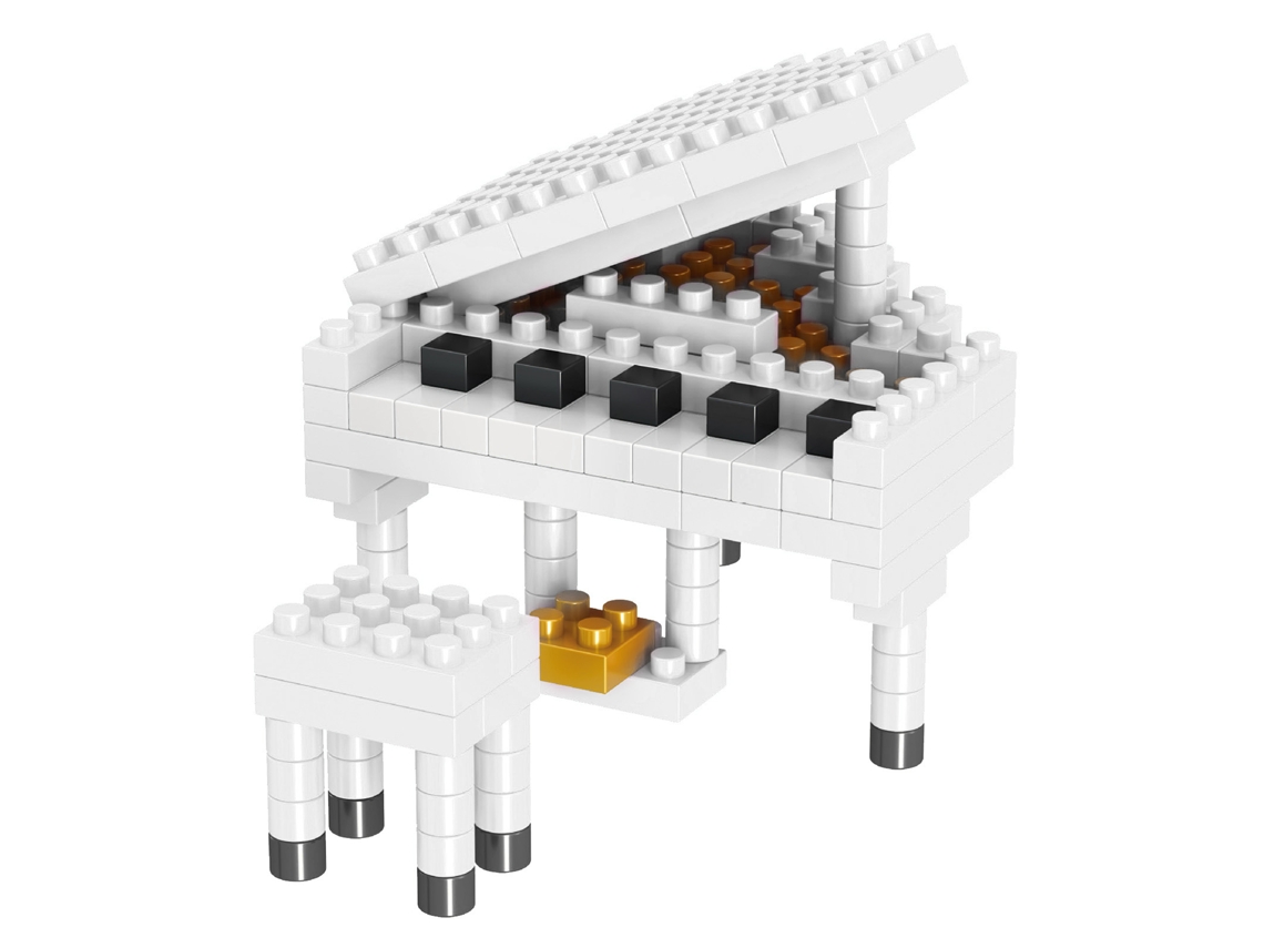 Blocos De Construção Mini Instrumentos Musicais Piano Branco Brinquedos Educativos Para Crianças 7-14 Anos