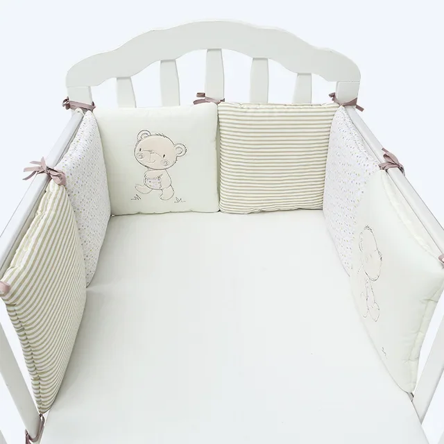(6 Peças Por Conjunto) Almofada De Proteção De Berço, Perímetro De Cama De Segurança