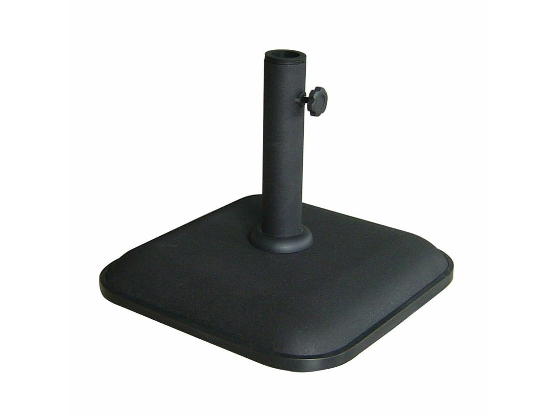Marbueno Base Guarda-sol Cuadrada Cimento 35x35x5,2 Cm 11kg Preto Jardim, Piscina, Terraço