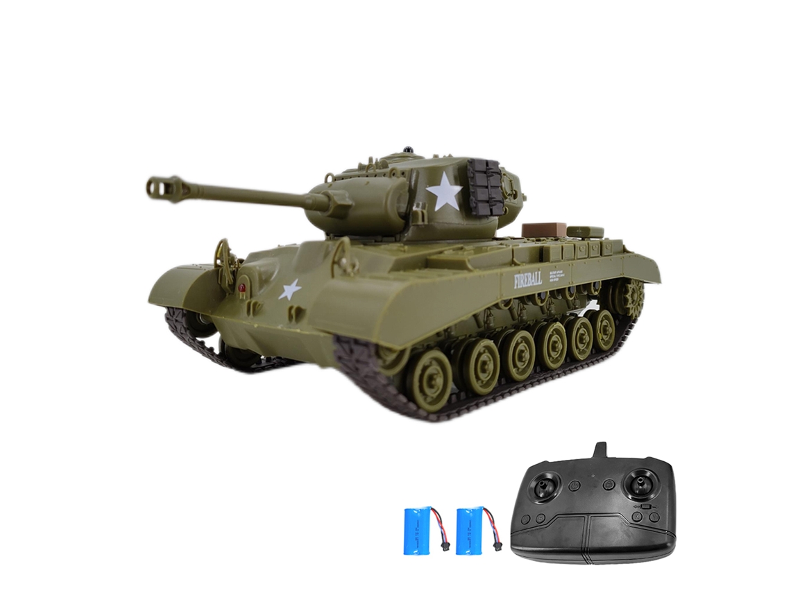 Tanque De Controle Remoto Militar Com Sistema De Combate Infravermelho 2.4ghz Torre Giratória 320° Som E Luz 2 Baterias